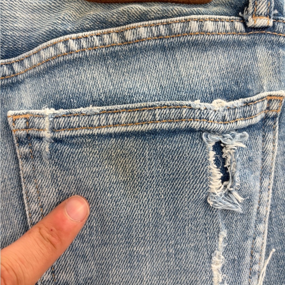 Moussy Vintage Distressed Crop Jeans Women's Helendale Skinny Mid Rise size 24 - Picture 12 of 16